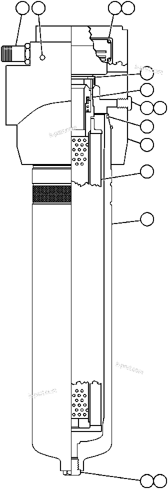 Komatsu parts book diagram for AFP49-A thru E  530M  S/N A30001-A30008 (DH627-0): FILTER ASSEMBLY (PB9666)