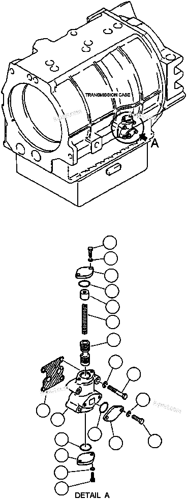 Komatsu parts book diagram for AFP49-A thru E  530M  S/N A30001-A30008 (DH627-0): TRANSMISSION LUBE VALVE ASSEMBLY