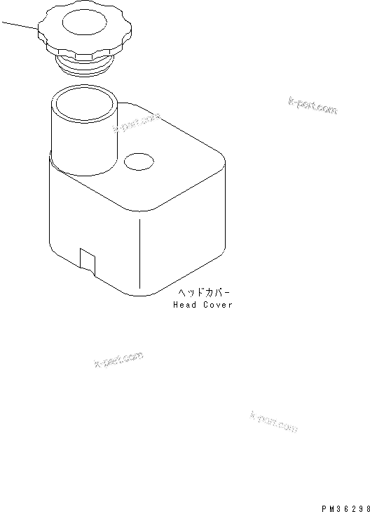 Komatsu parts book diagram for S6D102E-1C-Z S/N 26200929-UP: OIL FILLER CAP(#26200929-26206345)