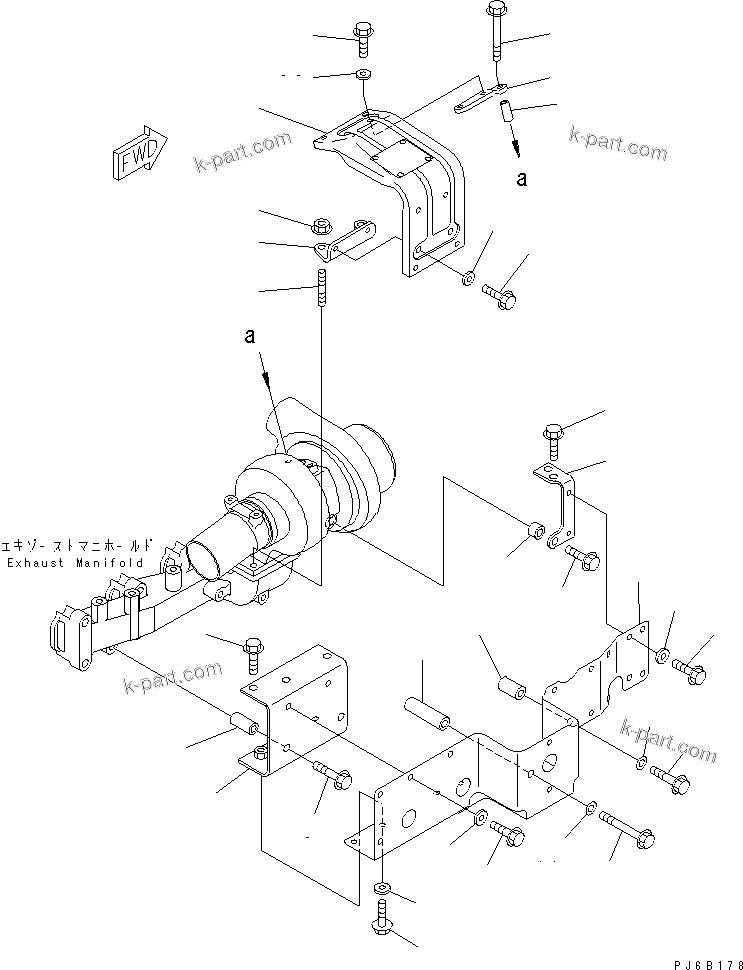 Komatsu parts book diagram for S6D102E-1C-Z S/N 26200929-UP: HEAT SHIELD (TUNNEL SEPC.) (CERAMIC TYPE)(#26257386-)