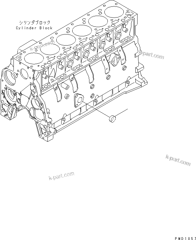 Komatsu parts book diagram for S6D102E-1C-Z S/N 26200929-UP: CYLINDER BLOCK BLIND PLUG(#26200939-)
