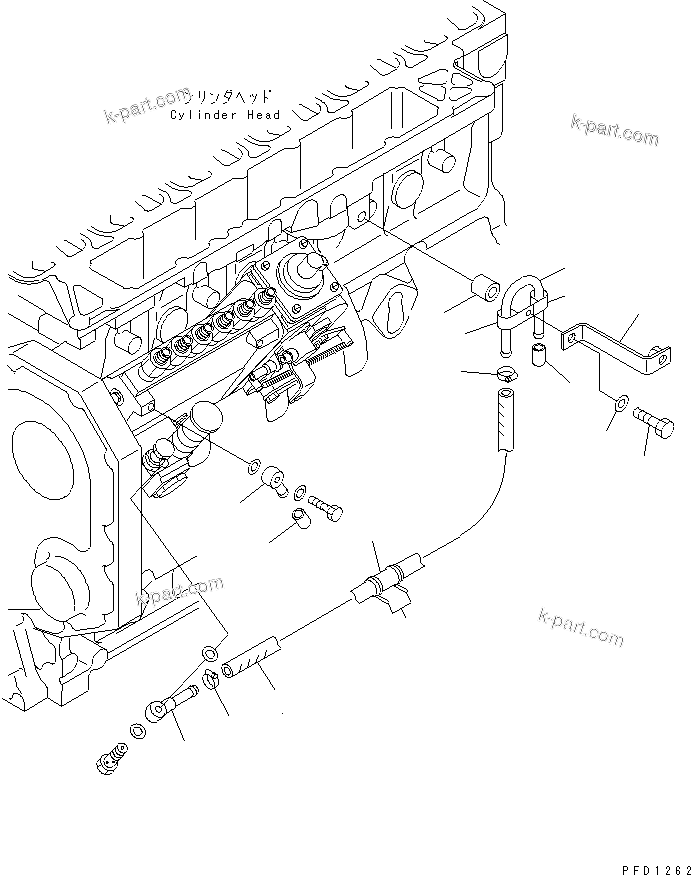 Komatsu parts book diagram for S6D102E-1C-Z S/N 26200929-UP: FUEL HOSE(#26201318-)