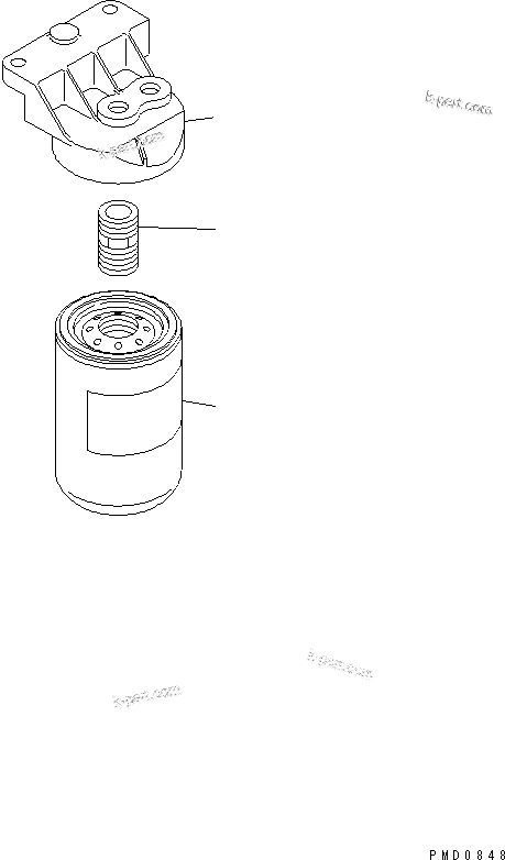 Komatsu parts book diagram for S6D102E-1C-Z S/N 26200929-UP: FUEL FILTER