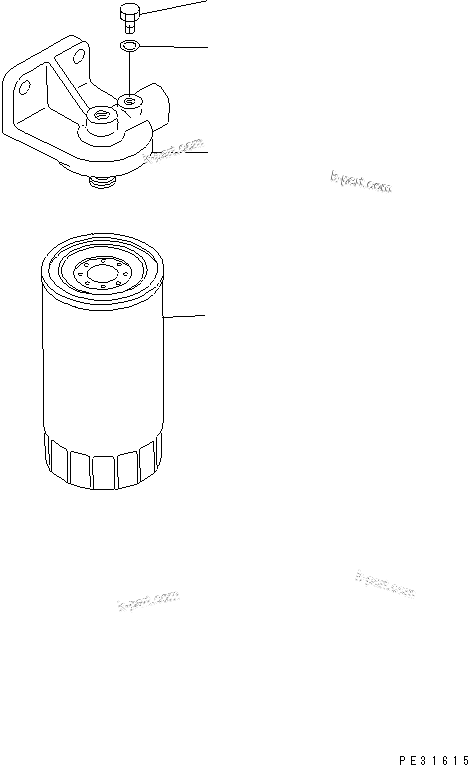 Komatsu parts book diagram for S6D102E-1C-Z S/N 26200929-UP: PRE-FUEL FILTER (FORWARDED INDIVIDUALLY PARTS)(#26252548-)