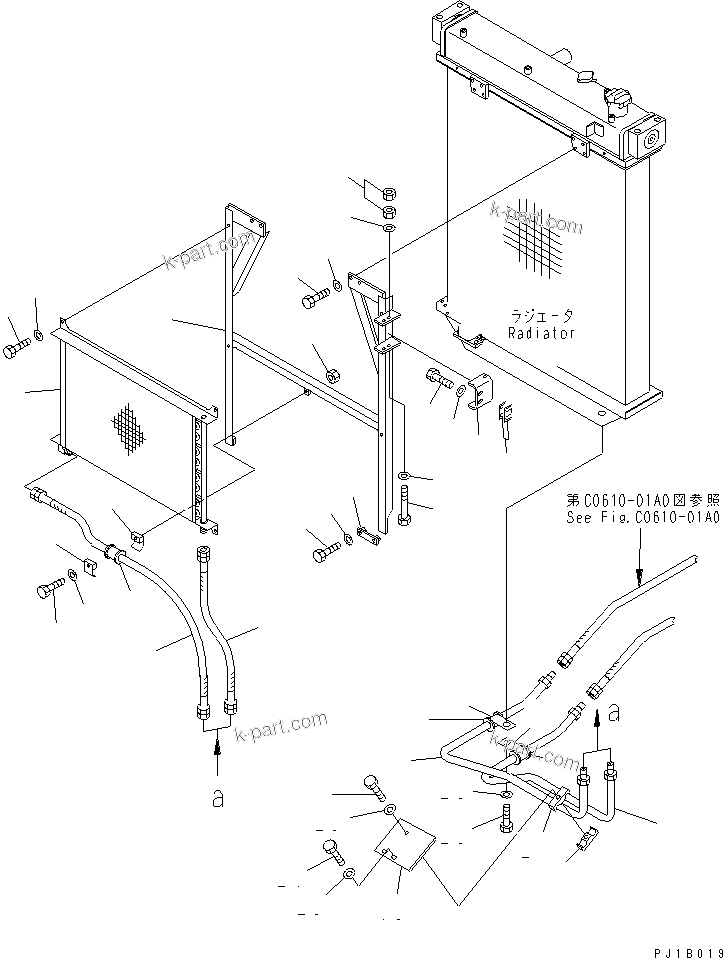 Komatsu parts book diagram for D155A-5 S/N 65001-UP (Extreme Cold Terrain): RADIATOR GUARD (OIL COOLER) (COLD WEATHER (B) SPEC.)(#65275-)