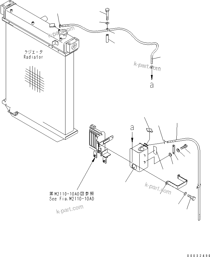 Komatsu parts book diagram for D155A-5 S/N 65001-UP (Extreme Cold Terrain): RADIATOR GUARD (RESERVE TANK) (STEEL) (COLD WEATHER (B) SPEC.)(#65275-)