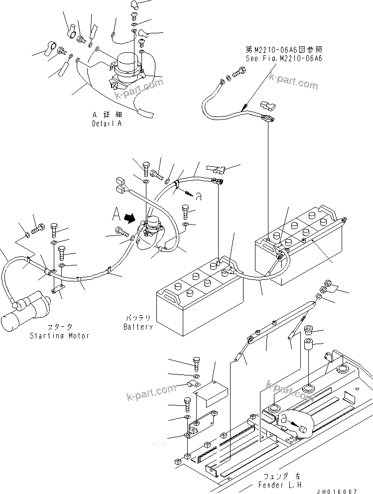 Komatsu parts book diagram for D155A-5 S/N 65001-UP (Extreme Cold Terrain): BATTERY HOLDER AND STARTING WAIRING HARNESS (FOR ADDITIONAL HEATER) (COLD (B) SPEC.)(#66292-)