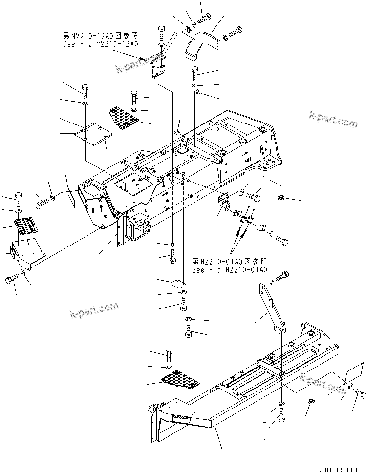 Komatsu parts book diagram for D155A-5 S/N 65001-UP (Extreme Cold Terrain): FENDER (FOR ADDITIONAL CAB HEATER) (COLD WEATHER (B) SPEC.)(#66329-)
