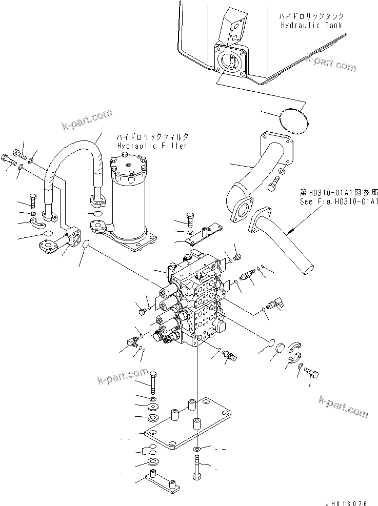 Komatsu parts book diagram for D155A-5 S/N 65001-UP (Extreme Cold Terrain): C.L.S.S. VALVE (COLD WEATHER (B) SPEC.)(#65275-)