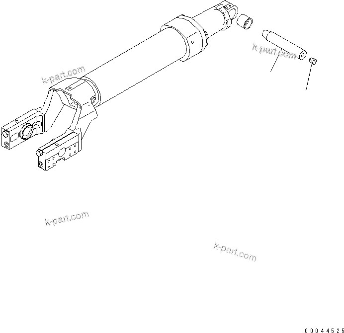 Komatsu parts book diagram for D155A-5 S/N 65001-UP (Extreme Cold Terrain): TRACK FRAME (RECOIL SPRING AND CYLINDER) (PIN AND PLUG) (L.H.) (COLD WEATHER (B) SPEC.)(#65409-)