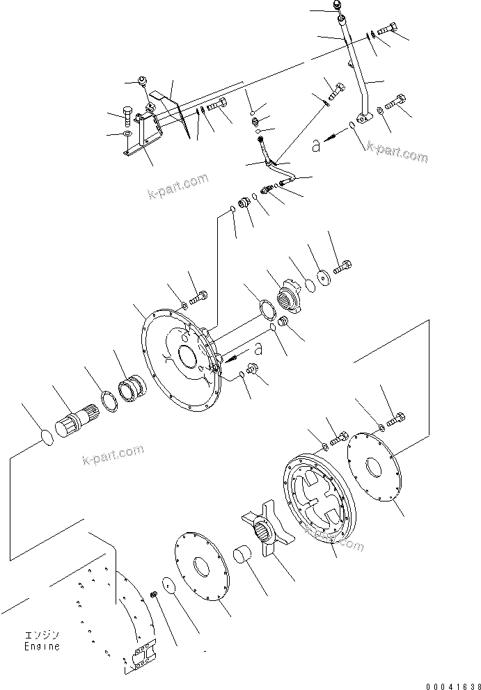 Komatsu parts book diagram for D155A-6 S/N 85001-85076: DAMPER(#85025-)
