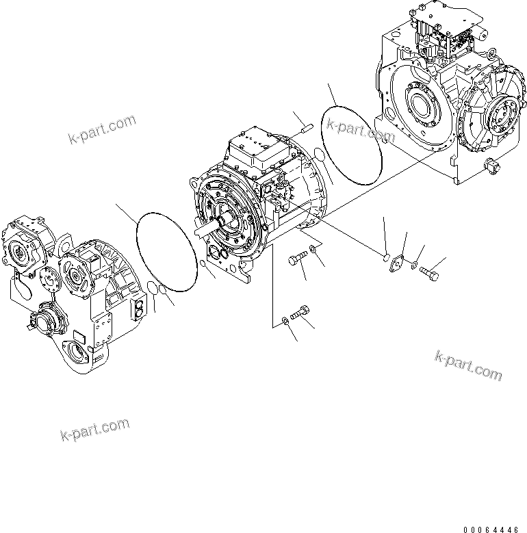 Komatsu parts book diagram for D155A-6 S/N 85001-85076: POWER TRAIN (ACCESSORY)(#85001-)