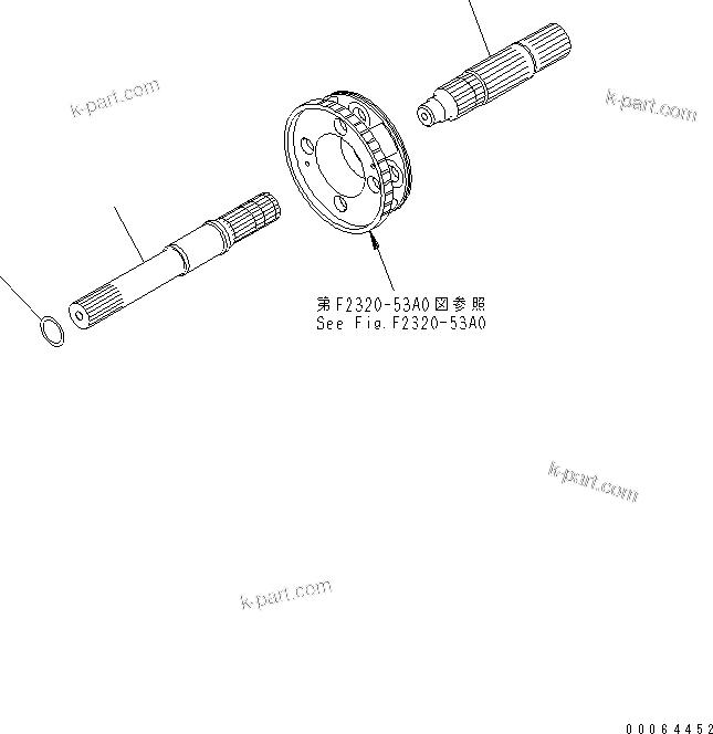 Komatsu parts book diagram for D155A-6 S/N 85001-85076: TRANSMISSION (INPUT AND OUTPUT)(#85001-)