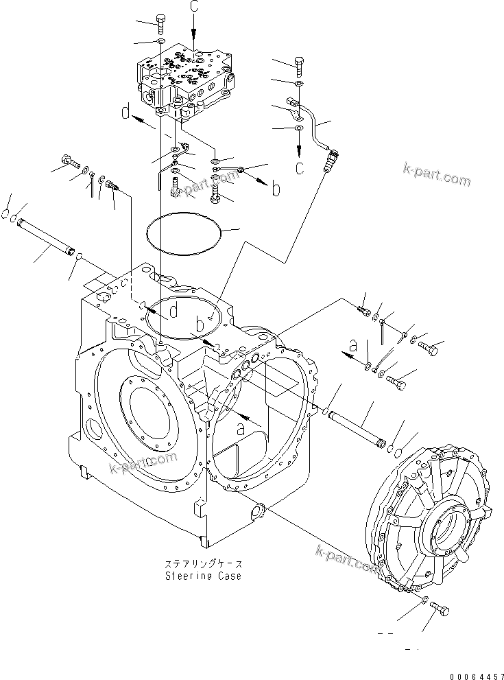 Komatsu parts book diagram for D155A-6 S/N 85001-85076: STEERING (TORQUE CASE) (2/2)(#85001-)
