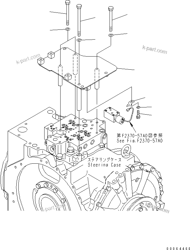 Komatsu parts book diagram for D155A-6 S/N 85001-85076: STEERING (TORQUE CASE) (3/3)(#85001-)
