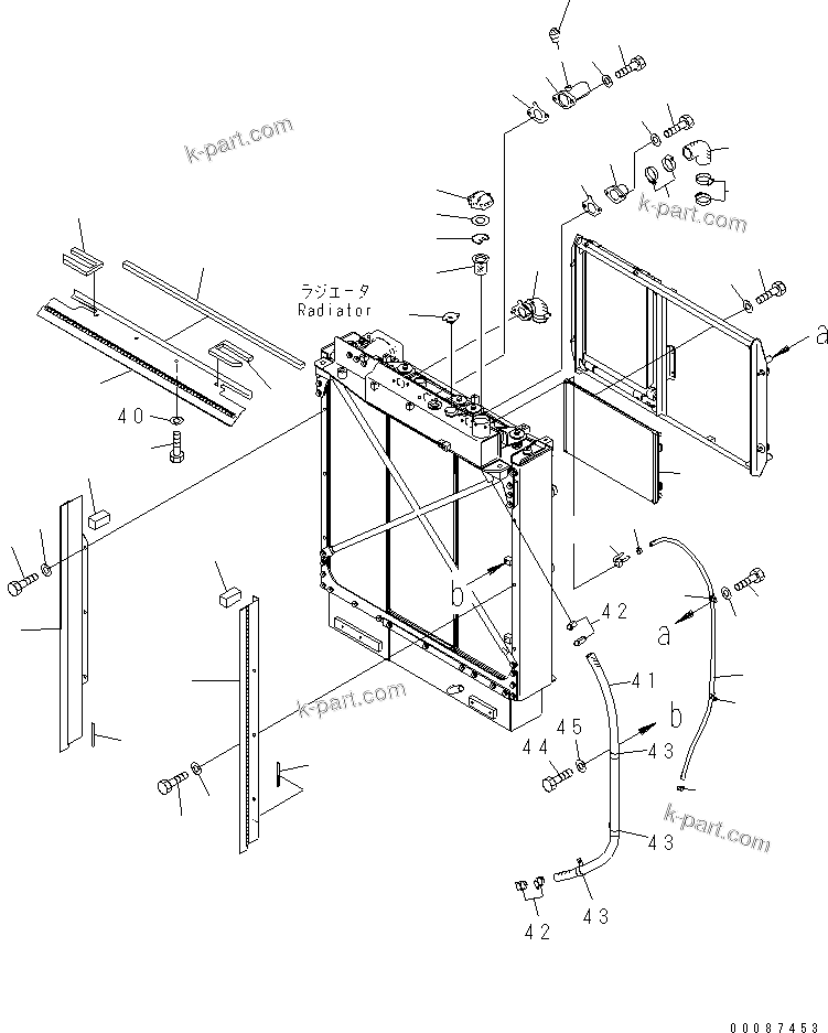 Komatsu parts book diagram for D155AX-6 S/N 80001-81027 (ecot3): COOLING (CONDENSER)(#80992-)