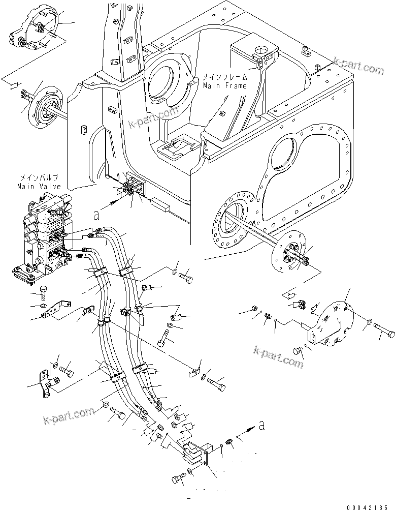 Komatsu parts book diagram for D155AX-6 S/N 80001-81027 (ecot3): BLADE TILT LINE (FOR DUAL TILT PITCH DOZER)(#80001-)