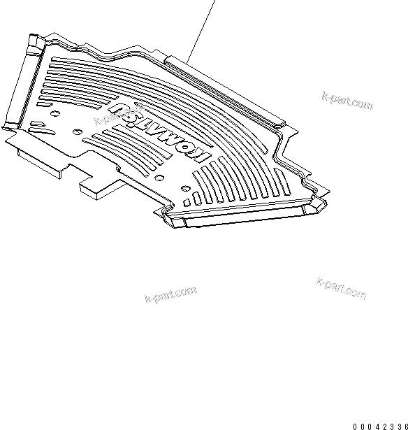 Komatsu parts book diagram for D155AX-6 S/N 80001-81027 (ecot3): FLOOR MAT(#80001-)
