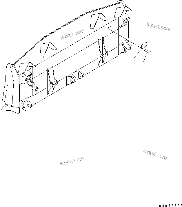 Komatsu parts book diagram for D155AX-6 S/N 80001-81027 (ecot3): PLATE (BLADE)(#80132-)