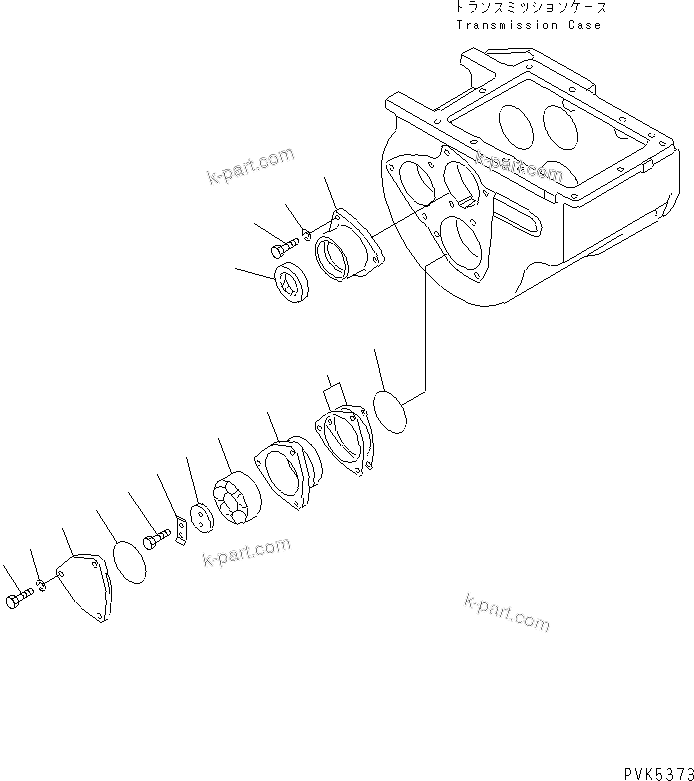 Komatsu parts book diagram for D20PLL-8 S/N 63001-UP: TRANSMISSION (INPUT AND OUTPUT)