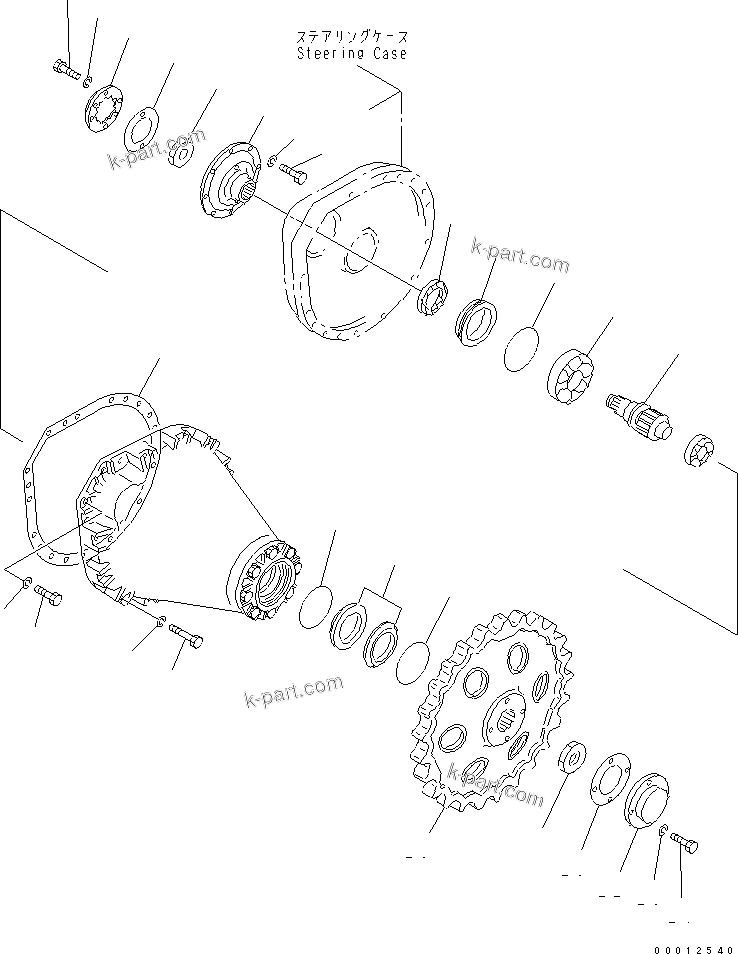 Komatsu parts book diagram for D20PLL-8 S/N 63001-UP: FINAL DRIVE (PINION AND SPROCKET)