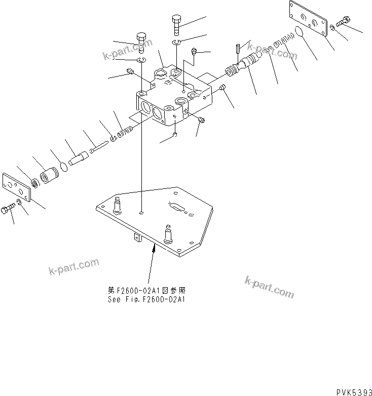Komatsu parts book diagram for D20PLL-8 S/N 63001-UP: STEERING VALVE (FOR 2 LEVERS STEERING)