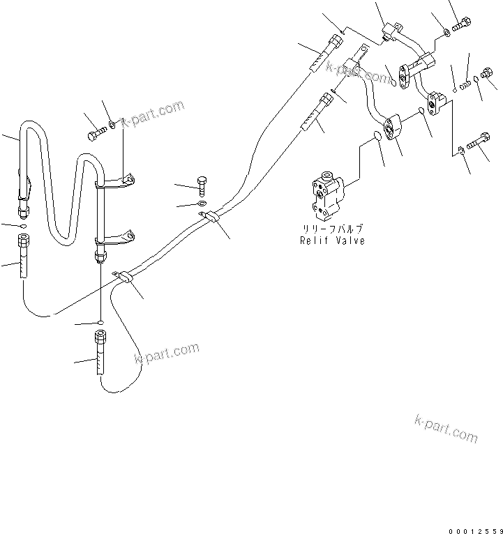 Komatsu parts book diagram for D20PLL-8 S/N 63001-UP: MAIN CLUTCH OIL LINE