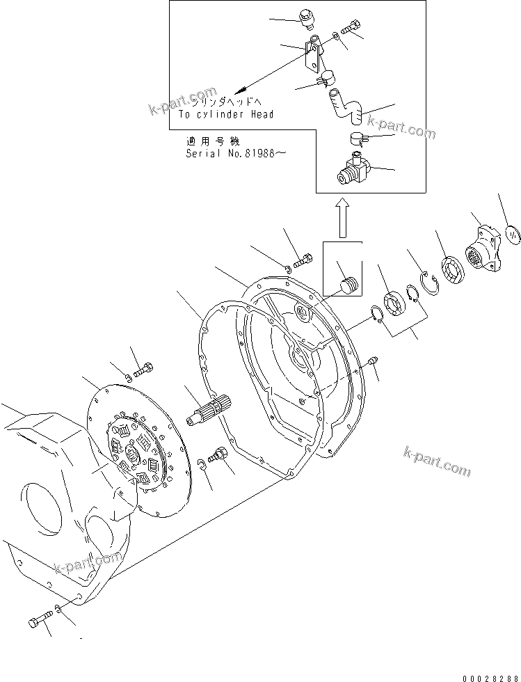 Komatsu parts book diagram for D21A-7T S/N 78604-UP (Trimming Dozer (m/c)): DAMPER STD