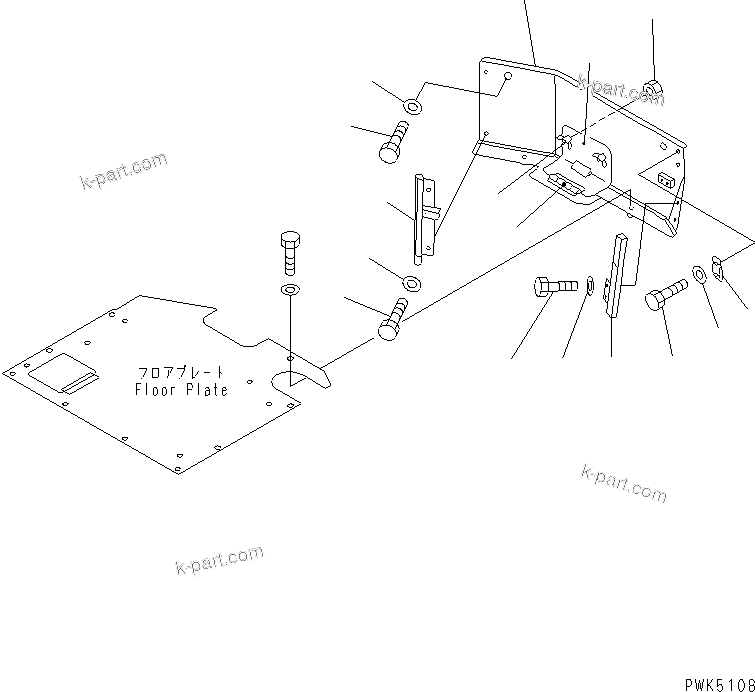 Komatsu parts book diagram for D21A-7T S/N 78604-UP (Trimming Dozer (m/c)): SEAT FRONT COVER (WITH STEEL CAB) (FOR RUSSIAN)(#78604-80265)