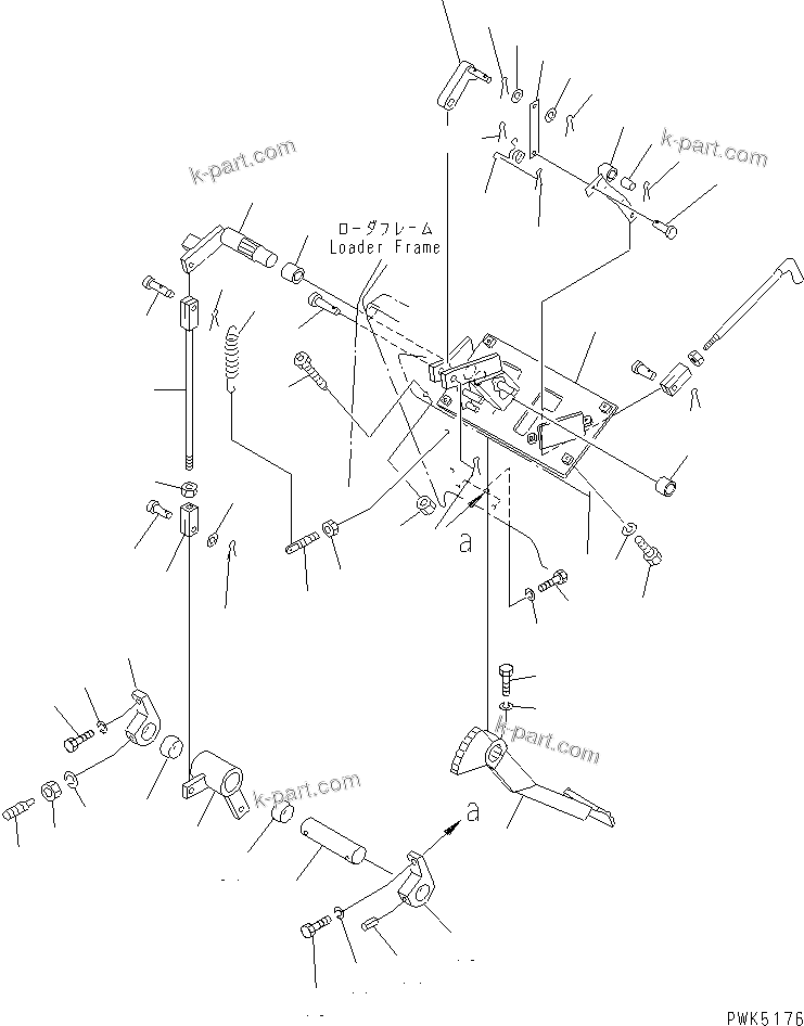 Komatsu parts book diagram for D21A-7T S/N 78604-UP (Trimming Dozer (m/c)): BRAKE CONTROL PEDAL (BRAKE PEDAL) (FOR MONO LEVER STEERING)