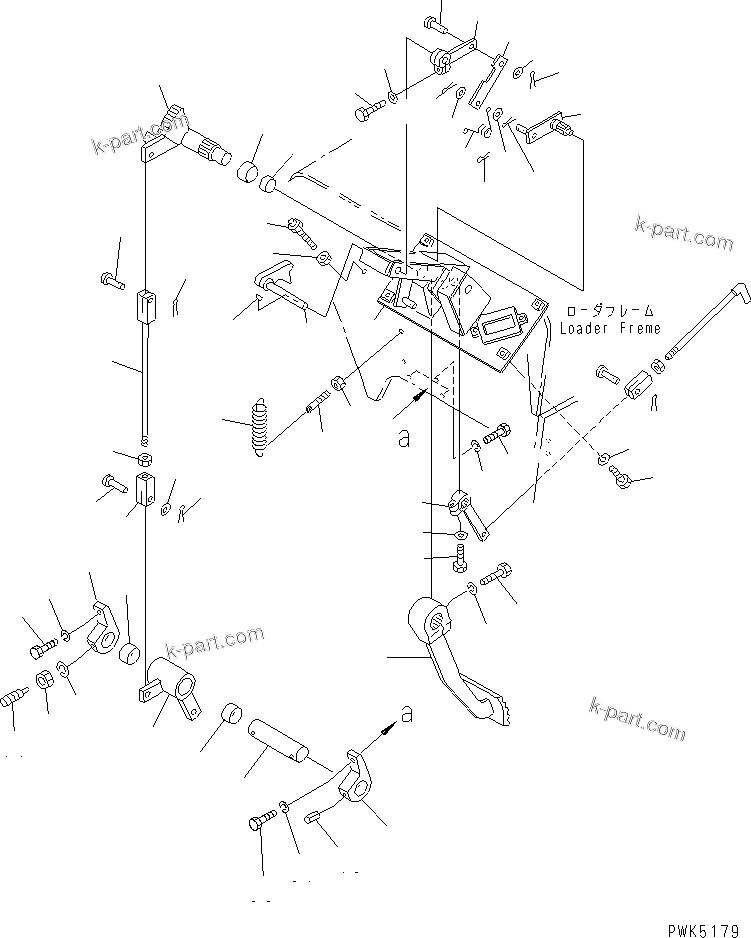 Komatsu parts book diagram for D21A-7T S/N 78604-UP (Trimming Dozer (m/c)): BRAKE CONTROL PEDAL (BRAKE PEDAL) (FOR RUSSIAN)                  (FOR MONO LEVER STEERING)