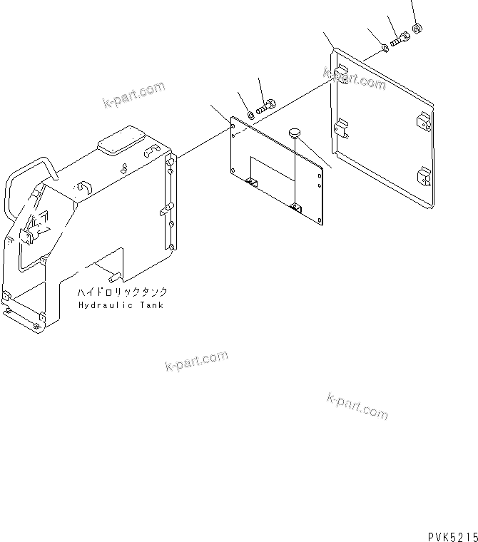 Komatsu parts book diagram for D21A-7T S/N 78604-UP (Trimming Dozer (m/c)): REAR COVER (FOR 4 PILLAR TYPE CANOPY)