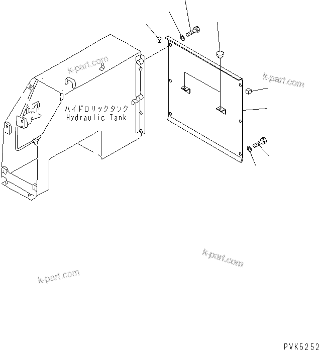 Komatsu parts book diagram for D21A-7T S/N 78604-UP (Trimming Dozer (m/c)): REAR COVER (FOR RUSSIAN)