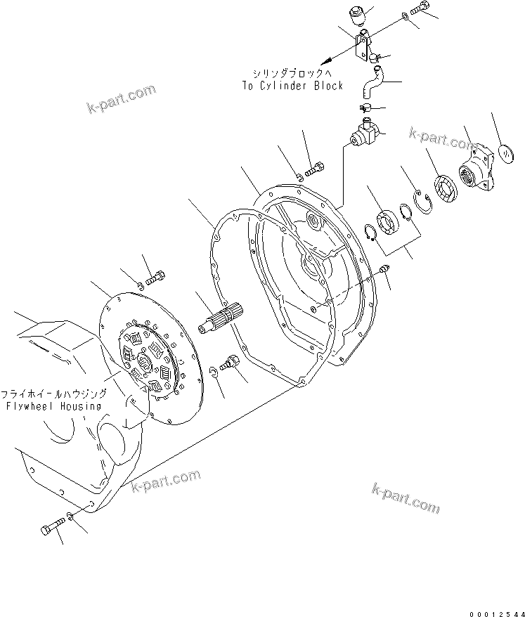 Komatsu parts book diagram for D21PL-8 S/N 63001-UP: DAMPER STD