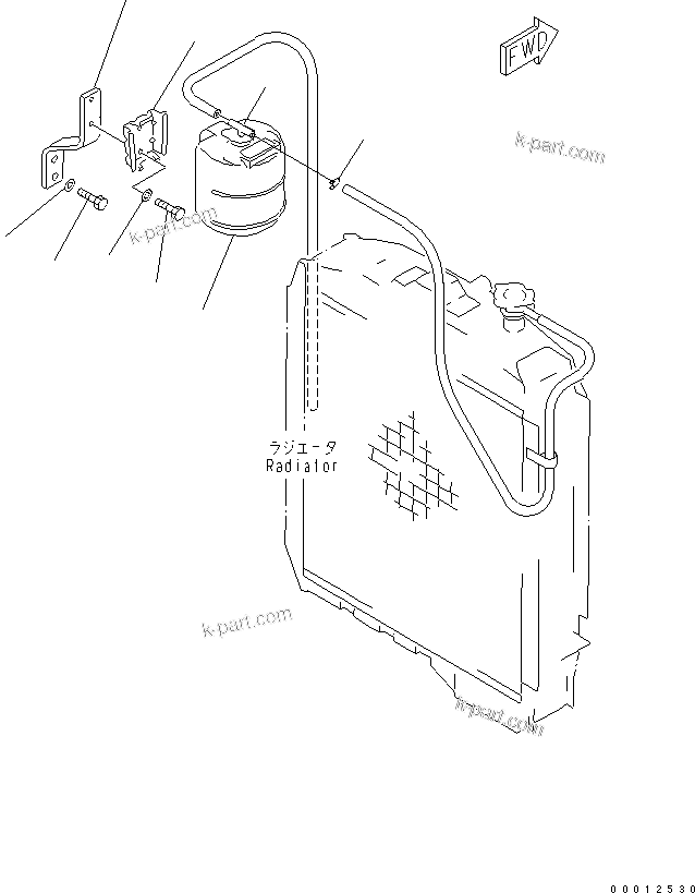 Komatsu parts book diagram for D21PL-8 S/N 63001-UP: RESERVE TANK