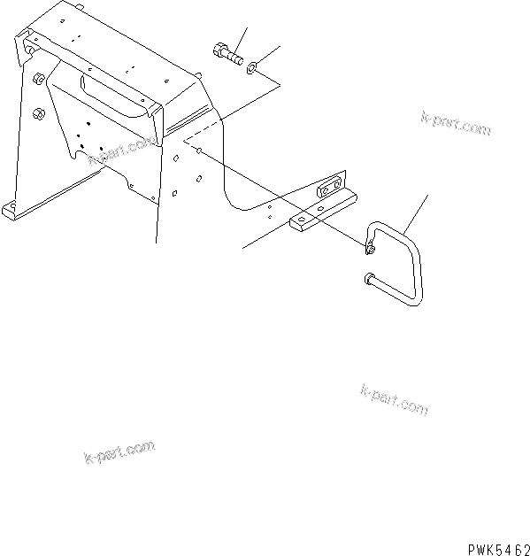 Komatsu parts book diagram for D21PL-8 S/N 63001-UP: HANDRAIL (FOR 2 LEVERS STEERING)