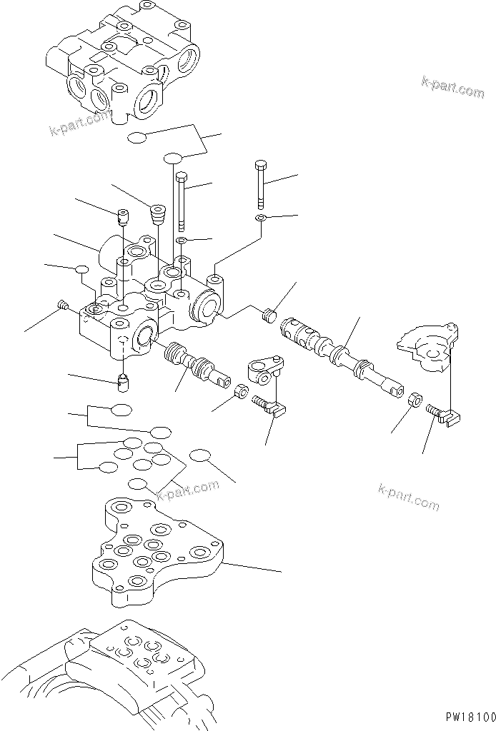 Komatsu parts book diagram for D275A-2 S/N 10001-UP (-50cent. Spec.): TRANSMISSION VALVE (1/2) (COLD WEATHER (B) SPEC.)