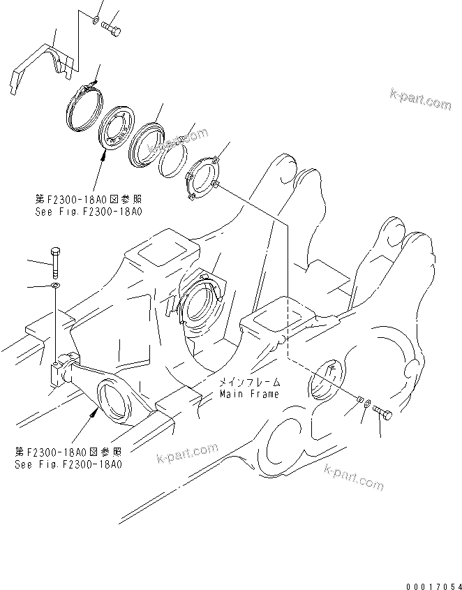Komatsu parts book diagram for D275A-2 S/N 10001-UP (-50cent. Spec.): POWER LINE MOUNT