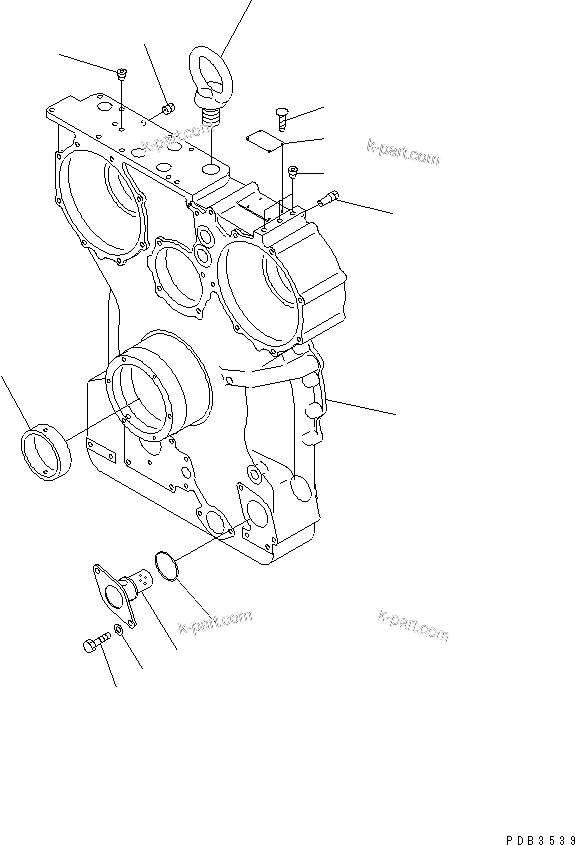 Komatsu parts book diagram for D375A-3 S/N 17001-UP (6 Track Roller): POWER TAKE OFF (1/2)