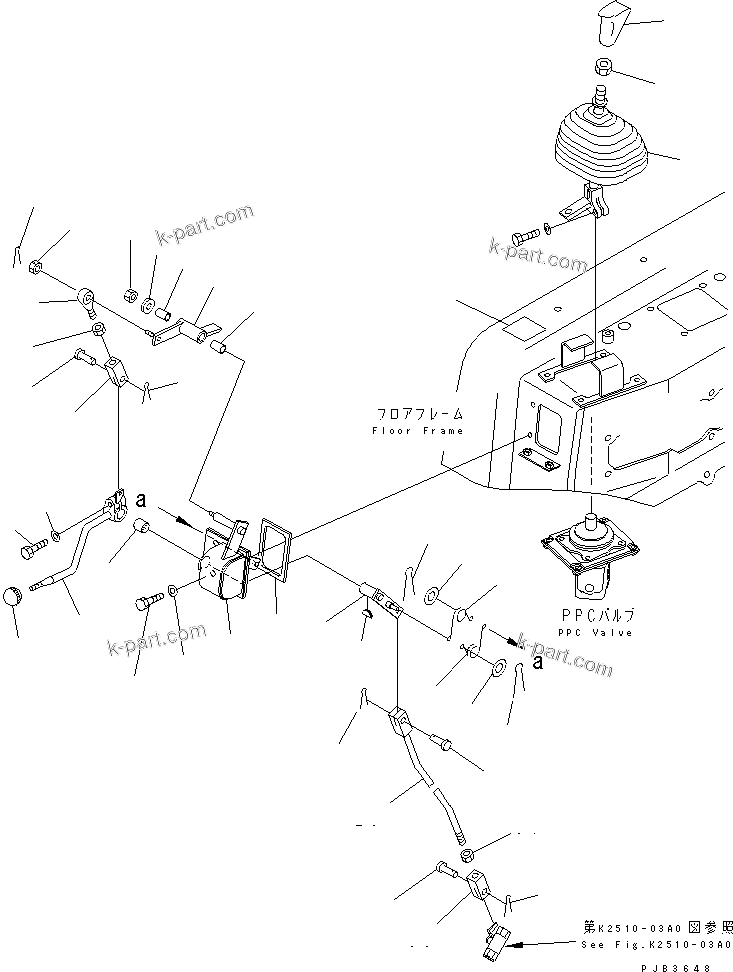 Komatsu parts book diagram for D375A-3 S/N 17001-UP (6 Track Roller): BLADE CONTROL (TILT DOZER) (2/3)