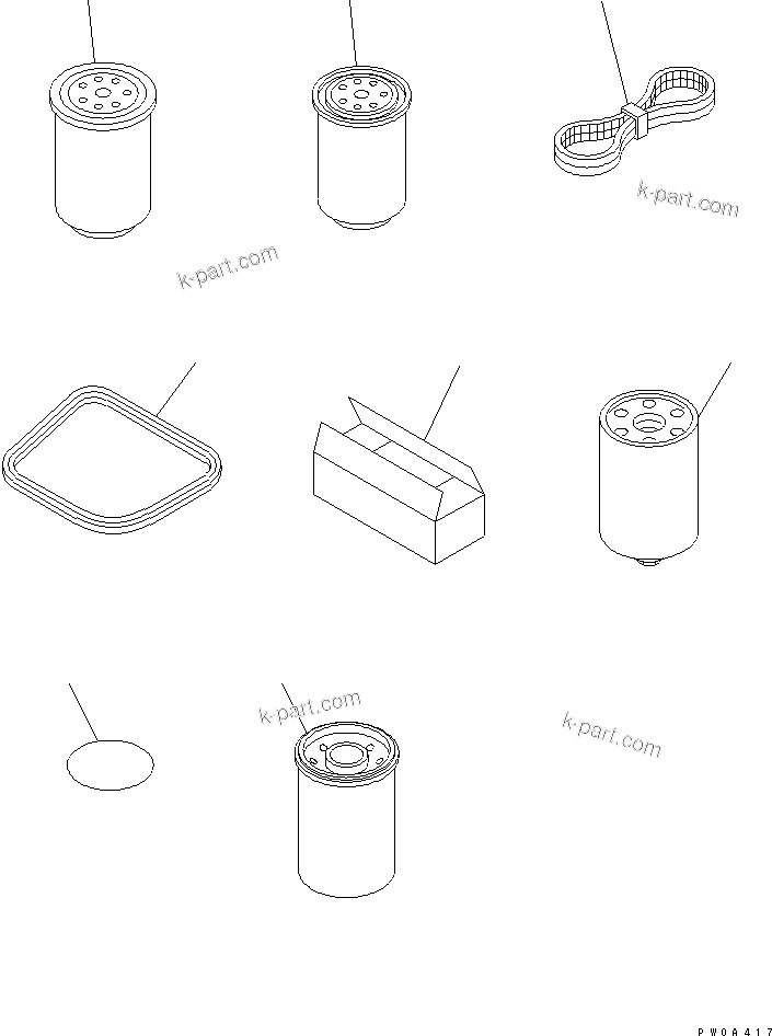 Komatsu parts book diagram for D41E-6K S/N 50001-UP (For Bangladesh): SPARE PARTS (ENGINE AND MACHINE)