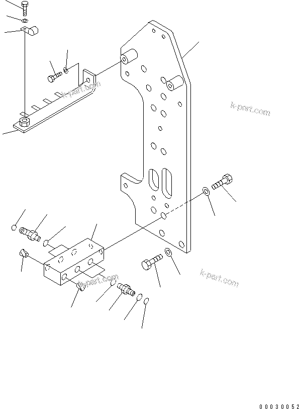 Komatsu parts book diagram for D475A-5 S/N 20001-UP (For Alaska Extreme Cold Terrain Spec.): PPC BLOCK (FOR DUAL TILT DOZER) (3/3)(#20001-20017)