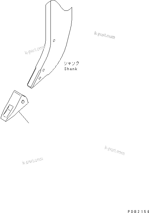 Komatsu parts book diagram for D475A-5 S/N 20001-UP (For Alaska Extreme Cold Terrain Spec.): RIPPER POINT (FOR GIANT RIPPER) (LIMESTONE)