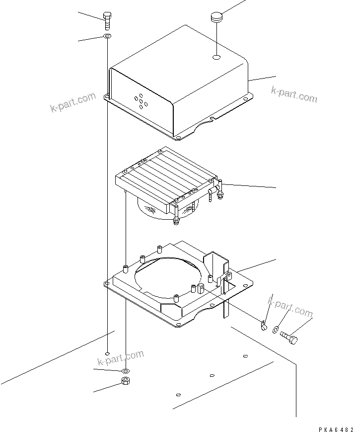 Komatsu parts book diagram for D50P-18 S/N 83001-UP: CAR COOLER AND PIPING (2/3) (WITH STEEL CAB)(#83921-)