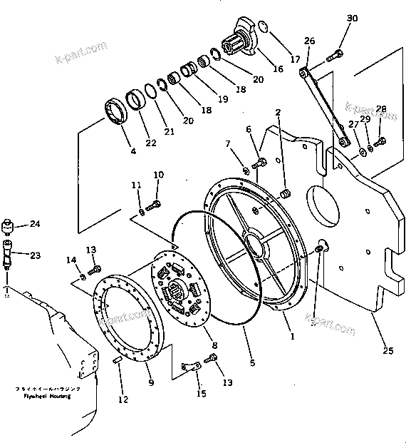 Komatsu parts book diagram for D53A-17 S/N 80001-UP: DAMPER (NOISE SUPPRESSION FOR EC)