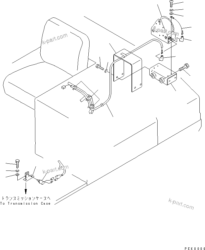 Komatsu parts book diagram for D53A-17 S/N 80001-UP: BACK-UP ALARM(#82114-)