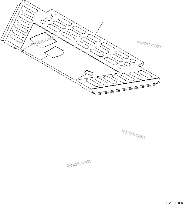 Komatsu parts book diagram for D61EX-12 S/N 1001-UP (Overseas Version): FLOOR MAT (WITHOUT CAB)