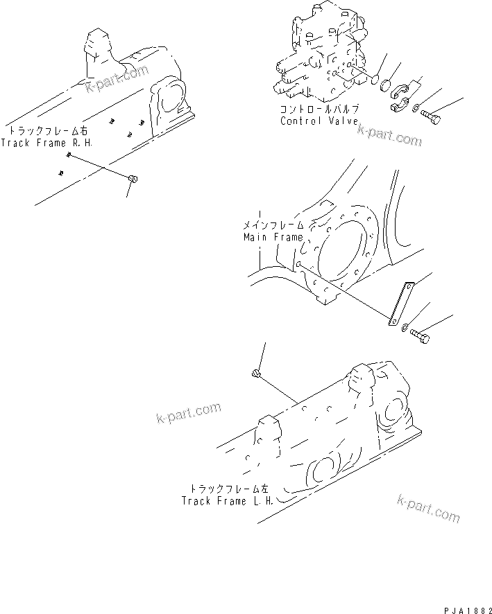 Komatsu parts book diagram for D65EX-12 S/N 60001-60941: ANGLE PLUG