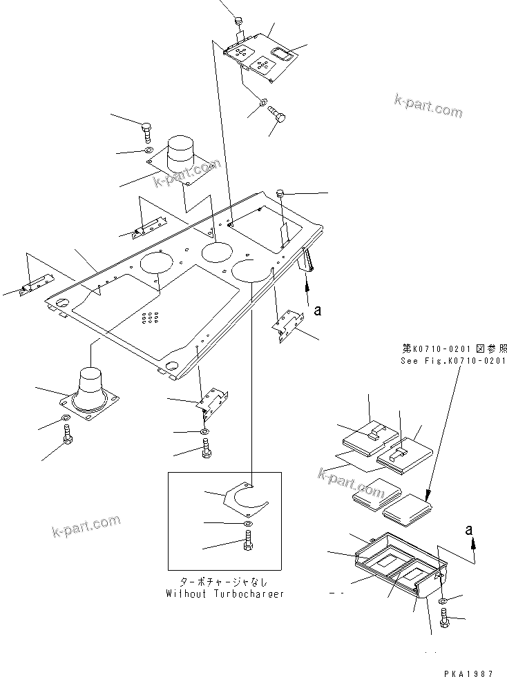 Komatsu parts book diagram for D65EX-12 S/N 60001-60941: ENGINE HOOD (WITH PRE CLEANER) (WITH CAB)