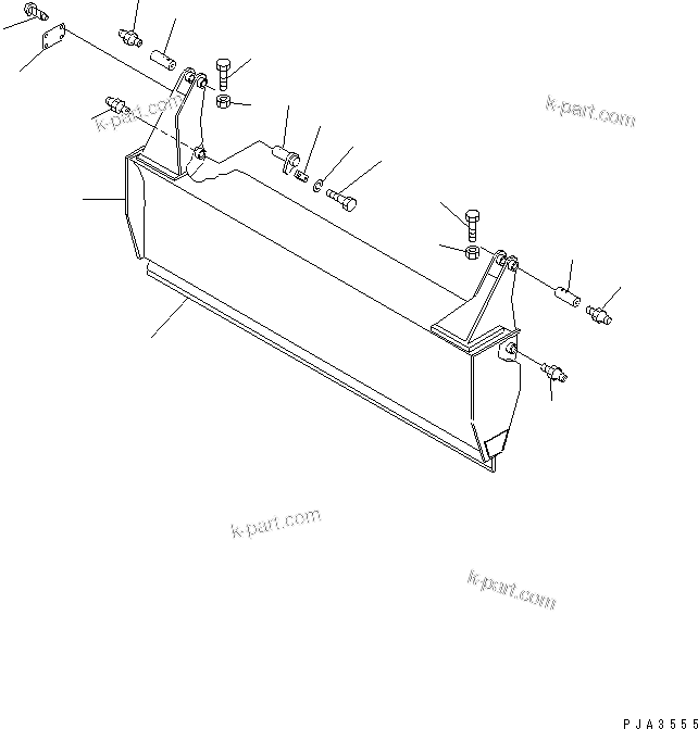 Komatsu parts book diagram for D65EX-12 S/N 60001-60941: TRIMMING BLADE